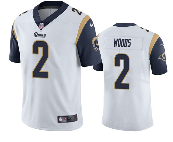 Men's Los Angeles Rams #2 Robert Woods White Vapor Untouchable Limited Stitched Jersey